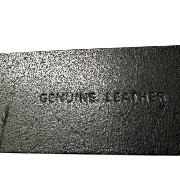 RALPH LAUREN Women's Black Genuine Leather Belt Gold Buckle Solid Brass Size M - Picture 4 of 9